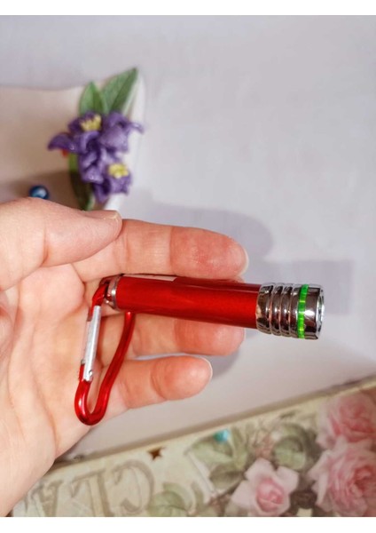 Lazer Fener 3 In 1 Kırmızı Beyaz ve Yanıp Sönen Işık, Fener 3 Fonksiyonlu Kırmızı