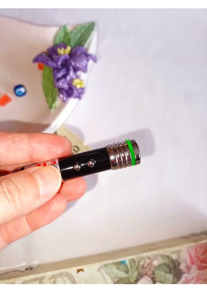 3in1 Lazer Fener Kırmızı Beyaz ve Yanıp Sönen Işık, Fener 3 Fonksiyonlu Siyah Renkli