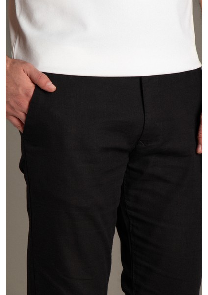 Erkek Siyah Keten Pantolon fiyatları