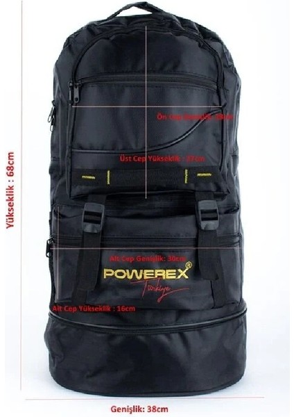 Haki 80LT. Outdoor Kamp Dağcı Balıkçı Sırt Çantası