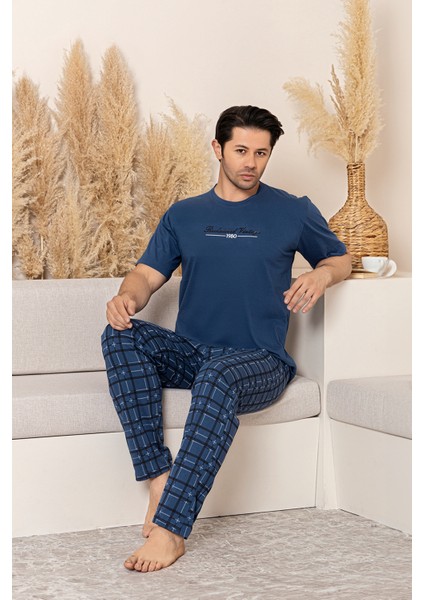 Yazlık Kısa Kol %100 Pamuk Erkek Pijama Takımı - Babalar Günü Özel Seri fiyatları