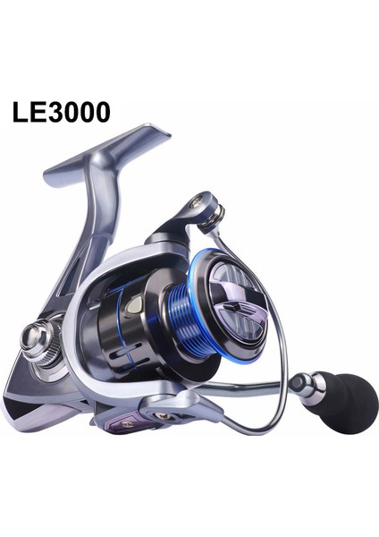 LE3000 Iplik Balıkçılık Makaraları 12 + 1bb Metal Makara Makaraları 15 kg Boşaltma Kuvveti Vidalı Kolu (Yurt Dışından)