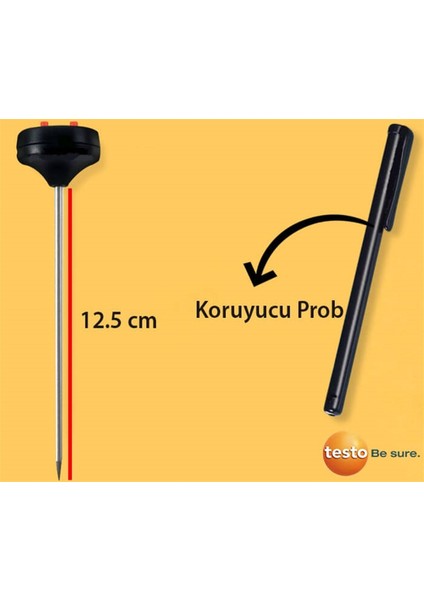 Üstten Göstermeli Mini Termometre 12.5cm Prob fırsatları
