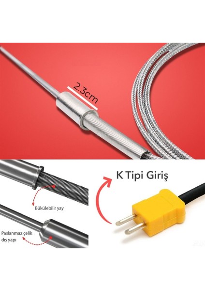 WRNK-191 K Tipi Uzun Prob 50 cm 1100°C modelleri