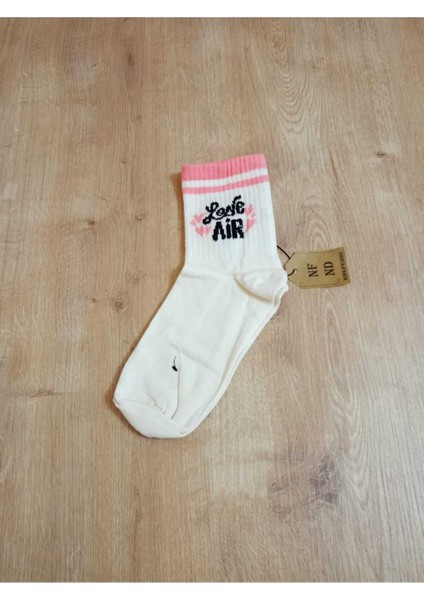 2 Çift Desenli Pamuklu Yumuşak Çorap Arakonç Kadın Krem Pembe Soket Çorabı 36-40 modelleri