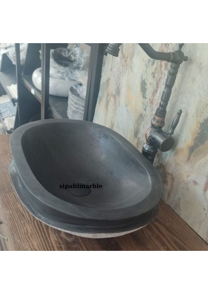 Bazalt Siyah Dışı Mucartalı Elips Lavabo fiyatları