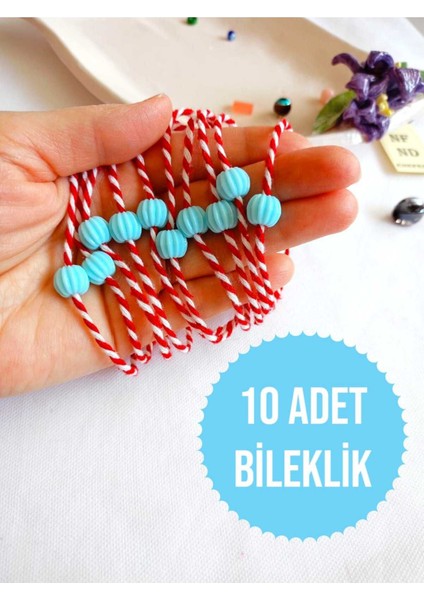 10 Adet Mavi Boncuklu Marteniçka Bileklik Şans Bereket Arkadaş Sevgili Eş Çocuk Hediye Bahar