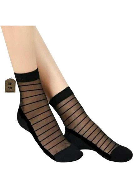 Tül Çorap Kısa Konç Kokulu Rahat Esnek Tüllü Kadın Çorabı Pamuk Elastan 36-40 5 Çift fiyatları