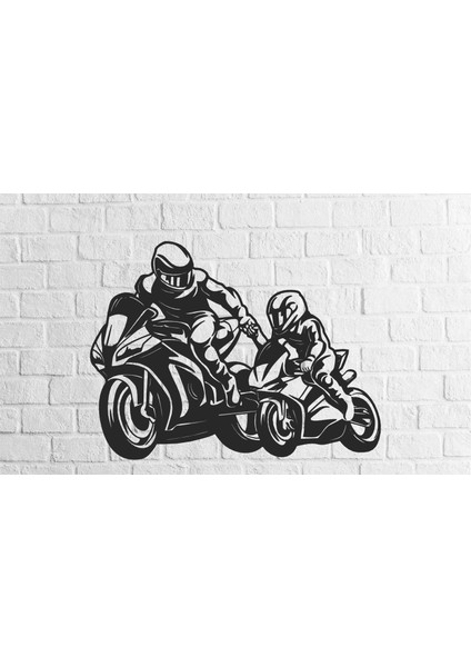Metal Tablo Motorcular Için Duvar Dekoru