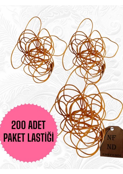 200 Adet Paket Ambalaj Lastiği Para ve Çok Amaçlı Kullanım Için Lastik 70 mm