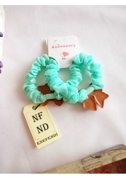 2 Adet Toka Lastikli Rahat Fiyonk Aksesuarlı Turkuaz Hediye Kız Çocuk Genç fırsatları