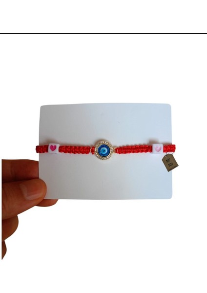 Bileklik Nazar Boncuklu Taşlı Makrome Ipli Örme Aparatlı Asansor Bağlama Kalpli Boncuklar Hediyelik fiyatları