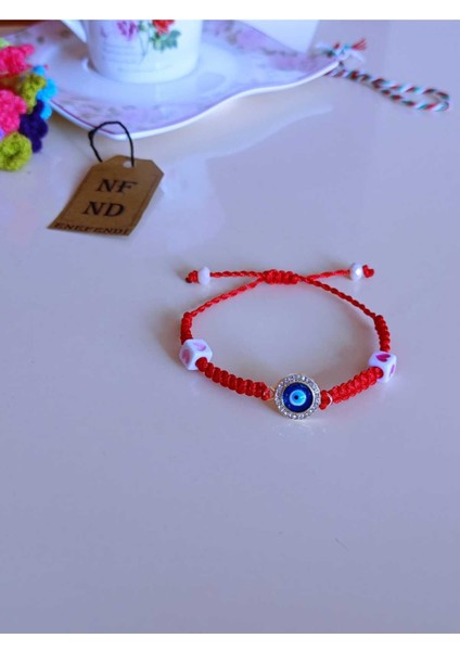 Bileklik Nazar Boncuklu Taşlı Makrome Ipli Örme Aparatlı Asansor Bağlama Kalpli Boncuklar Hediyelik modelleri
