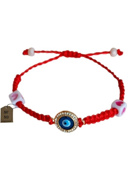 Bileklik Nazar Boncuklu Taşlı Makrome Ipli Örme Aparatlı Asansor Bağlama Kalpli Boncuklar Hediyelik fırsatları