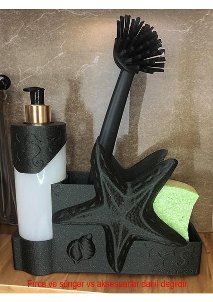 Sıvı Sabunluk Süngerlik Fırcalık-Okyanus Temalı (Banyo ve Mutfak)