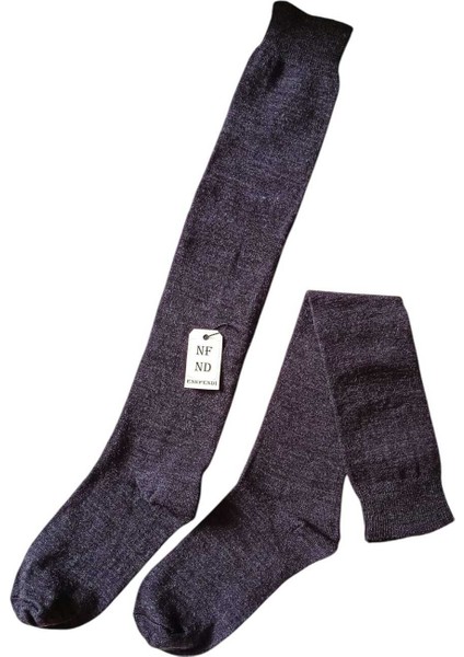 Anne Çorabı 2çift Dizaltı Kalın Sıcak Likralı Esnek Yünlü Rahat Uzun Çorap 36-40 Füme Bej fiyatları