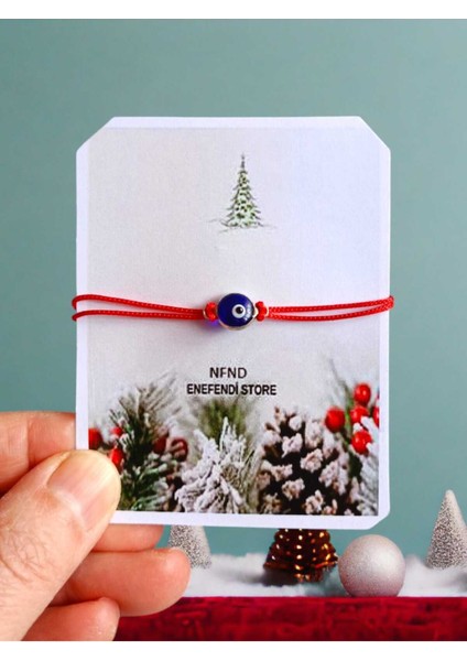 Bileklik Göz Nazar Boncuk Kırmızı Ipli 1,5cm Makrome Bileklik Hediyelik Şans Uğur indirimleri