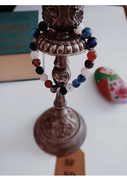 Doğal Taş Bileklik, Akik , Stresi Azaltır, Negatif Enerjiyi Giderir Nazara Karşı Korur Üç Süs indirimleri