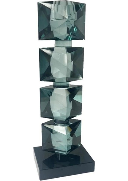 Lucky Art Kristal Yesıl Mumluk 9X7X20 cm