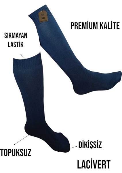 Anne Çorabı Dizaltı 240 Den Pamuklu Dikişsiz Sıkmayan Lastik Topuksuz Pantolon Çorap Saten Doku Laci