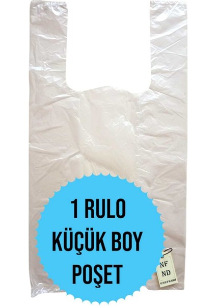Küçük Boy 1 Rulo Poşet Hışır Market Manav Alışveriş 23X43 cm Şeffaf 200 Adet