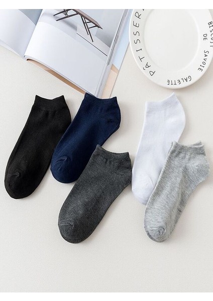 5'li Erkek Düz Renkli Patik Ekonomik Paket Kısa Spor Sneakers Çorap modelleri