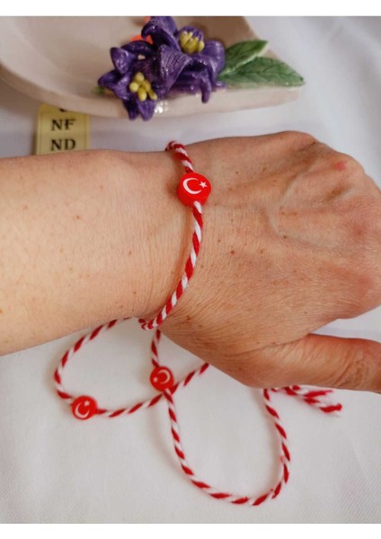 20 Adet Ayyıldızlı Fimo Marteniçka 19 Mayıs Tebrik Kartlı Bileklik Hediye Bahar Bilekliği fırsatları