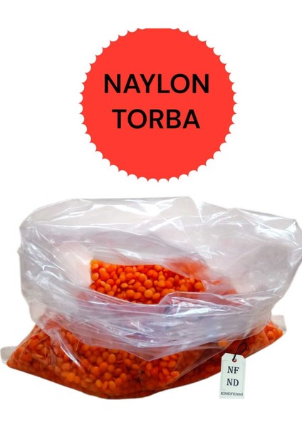 3'lük Naylon Torba Poşet Alışveriş Sağlam Erzak Şeffaf Bakkaliye Torbası 1 kg 25X42CM