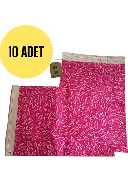 10 Adet Metalize Hediye Poşeti Kendinden Yapışkanlı Fuşya(Pembe) 30 x 45