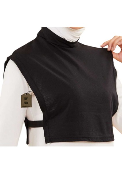 Boyunluk , Bone (Silikonlu Fırfırlı Kaymaz Bone), Kolluk (Üçlü Set)Siyah Hijab Tesettür fiyatları