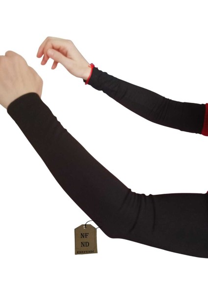 Boyunluk , Bone (Silikonlu Fırfırlı Kaymaz Bone), Kolluk (Üçlü Set)Siyah Hijab Tesettür modelleri