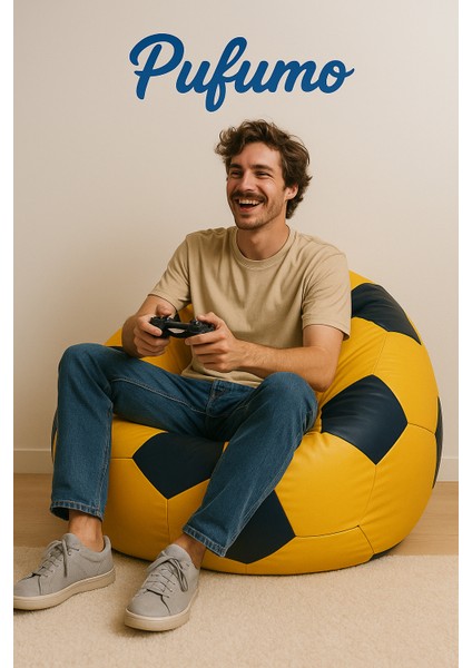 XL Büyük Boy Futbol Topu Puf Armut Koltuk