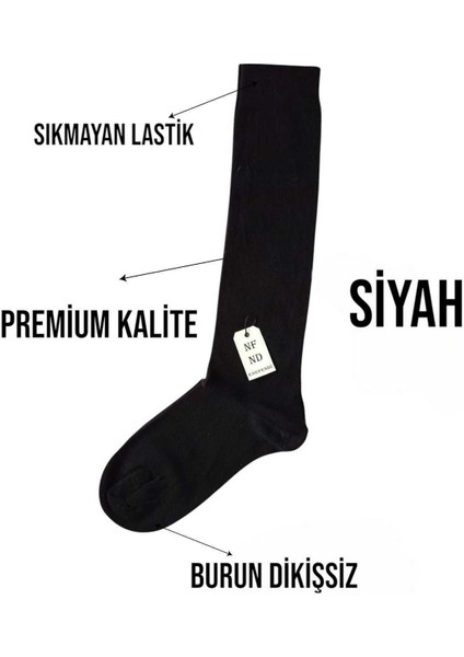 Anne Çorabı Dizaltı Lüx Kaliteli Pamuklu Burun Dikişsiz Sıkmayan Lastik Esnek Kadın Çorap Siyah modelleri