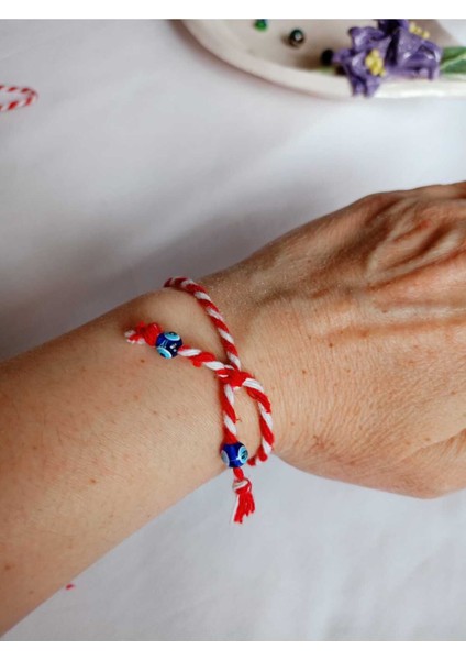 20 Adet Nazar Boncuklu Marteniçka Bileklik Şans Arkadaş Sevgili Eş Çocuk Hediye Bahar Bilekliği fırsatları