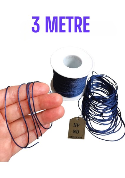 Bileklik Kolye Ipi, Makrome , Paraşüt Ipi, Renkli 3metre Kırmızı 3metre Lacivert 1mm