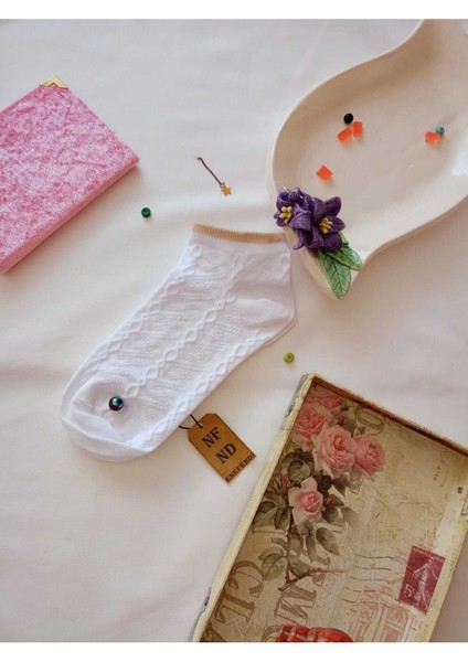 2 Çift Çorap Burun Dikişsiz Patik Çorap Pamuklu Yumuşak Kısa Konç Desenli Kadın Çorabı 36-40 indirimleri