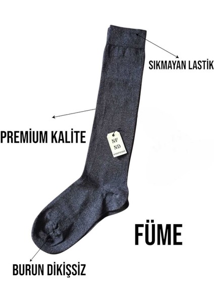 Anne Çorabı Dizaltı Lüx Kaliteli Pamuklu Burun Dikişsiz Sıkmayan Lastik Esnek Kadın Çorap Füme modelleri