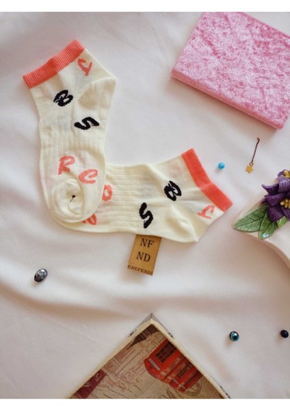 3 Çift Patik Çorap Yumuşak Dikişsiz Burun Kadın Pamuklu Kısa Konç Desenli 36-40 indirimleri