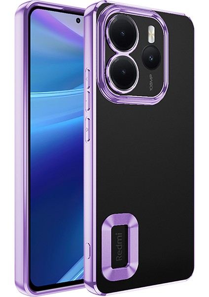 Redmi Note 14 4g Kılıf Kamera Korumalı Logo Gösteren Sah Omega Kapak - Gold