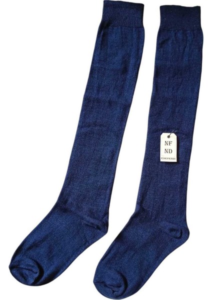 Anne Çorabı 2çift Dizaltı Kalın Sıcak Likralı Esnek Yünlü Kadın Çorap Rahat Uzun 36-40 Lacivert Gri fiyatları