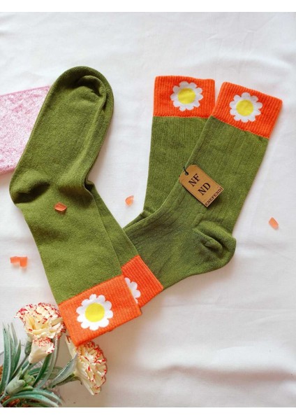 2 Çift Papatya Pamuklu Kokulu Kadın Çorap Yumuşak Dikişsiz Yeşil Kahve Soket 36 40 indirimleri