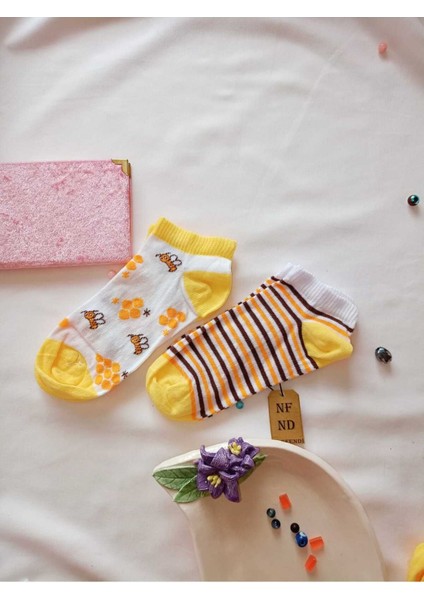 2 Çift Burun Dikişsiz Çorap Yumuşak Pamuklu Kısa Konç Desenli Patik Kadın Çorabı 36-40 fiyatları