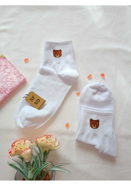 2 Çift Dikişsiz Pamuk Çorabı Soket Yumuşak Kadın Beyaz Krem Çorap Hediye 36-40 fiyatları