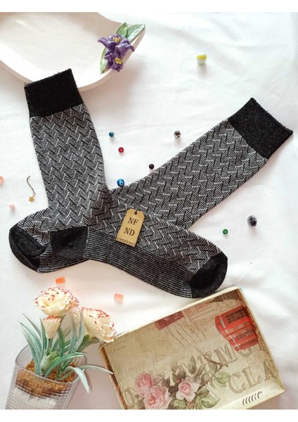 2 Çift Yünlü Termal Kokulu Erkek Kışlık Soket Kalın Desenli Çorap Hediye 40-45 fiyatları