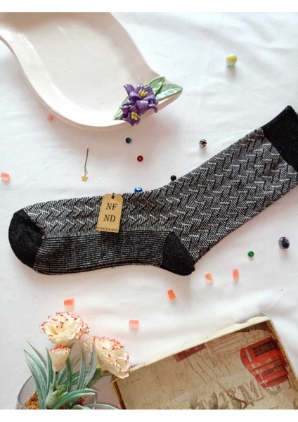 2 Çift Yünlü Termal Kokulu Erkek Kışlık Soket Kalın Desenli Çorap Hediye 40-45 fırsatları