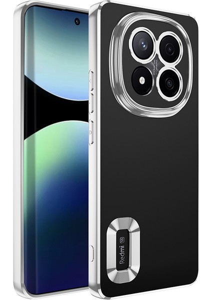 Redmi Note 14 Pro Plus Kılıf Kamera Korumalı Logo Gösteren Sah Omega Kapak - Siyah fiyatları