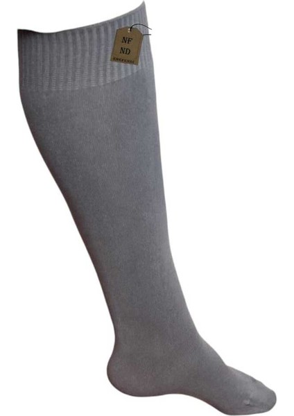 Anne Çorabı Dizaltı 240DEN Pamuklu Dikişsiz Sıkmayan Lastik Topuksuz Pantolon Çorap Saten Doku K Gri fiyatları