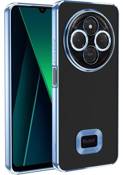 Redmi 14C 4g Kılıf Kamera Korumalı Logo Gösteren Sah Omega Kapak - Sierra Mavi