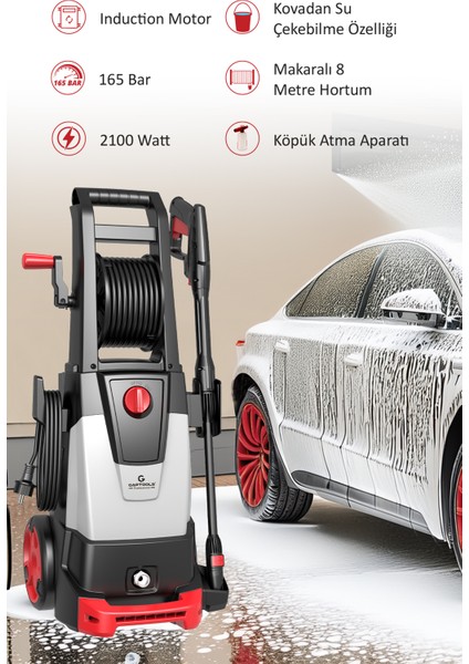 Indüksiyon Motorlu Yıkama Makinesi 165 Bar GP2100AC
