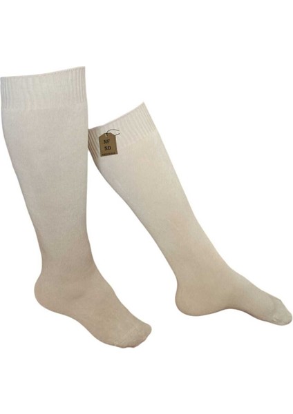 Anne Çorabı Dizaltı 240DEN Pamuklu Dikişsiz Sıkmayan Lastik Topuksuz Pantolon Çorap Saten Doku Bej modelleri